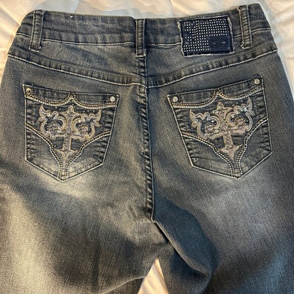 One 5 One Jeans Size 6 Inseam 23 inches Bling - Picture 1 of 11